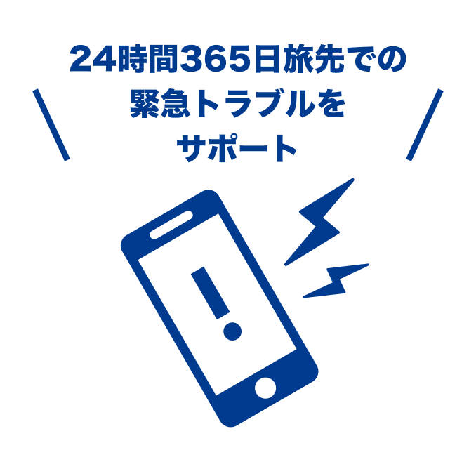 24時間365日旅先での緊急トラブルをサポート